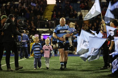 131225 - Cardiff Rugby v Ulster - United Rugby Championship - Keiron Assiratti of Cardiff comes on for his 100th cap