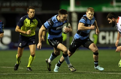 131225 - Cardiff Rugby v Ulster - United Rugby Championship - Josh Adams of Cardiff makes a break
