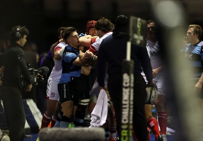 131225 - Cardiff Rugby v Ulster - United Rugby Championship - Tensions boil over between the teams