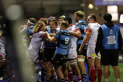 131225 - Cardiff Rugby v Ulster - United Rugby Championship - Tensions boil over between the teams