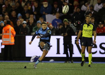 131225 - Cardiff Rugby v Ulster - United Rugby Championship - Callum Sheedy of Cardiff kicks the match winning penalty