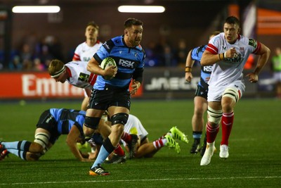 131225 - Cardiff Rugby v Ulster - EPCR Challenge Cup - George Knott of Cardiff bursts through to score a try