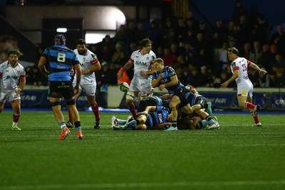 131225 - Cardiff Rugby v Ulster - EPCR Challenge Cup - Aled Davies of Cardiff sets up another attacking phase