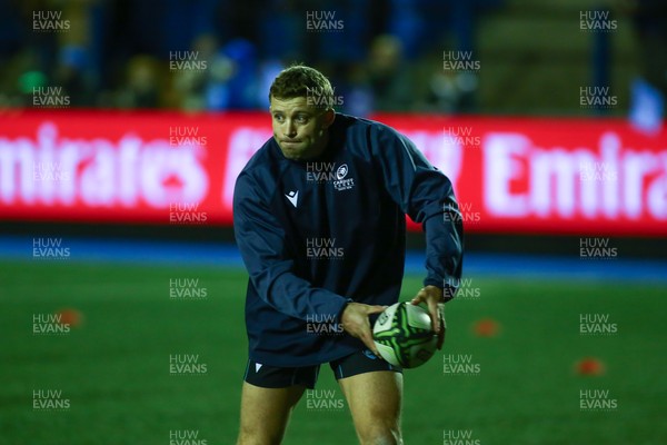 131225 - Cardiff Rugby v Ulster - EPCR Challenge Cup - Leigh Halfpenny of Cardiff Rugby warms up before the game