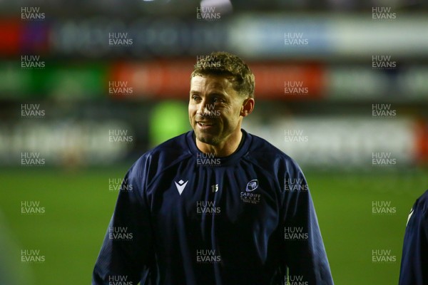 131225 - Cardiff Rugby v Ulster - EPCR Challenge Cup - Leigh Halfpenny of Cardiff Rugby warms up before the game