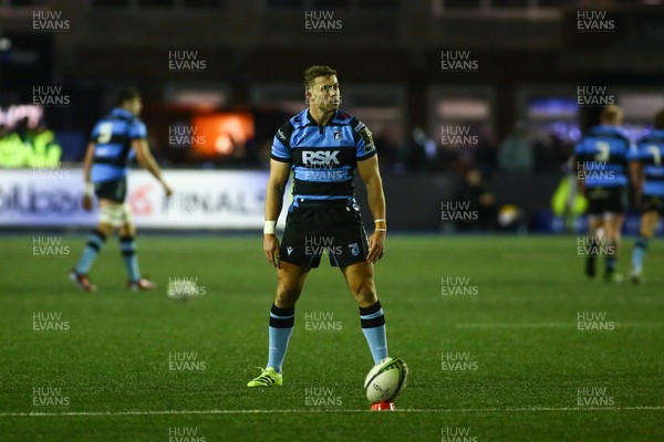 131225 - Cardiff Rugby v Ulster - EPCR Challenge Cup - Leigh Halfpenny of Cardiff kicks a goal