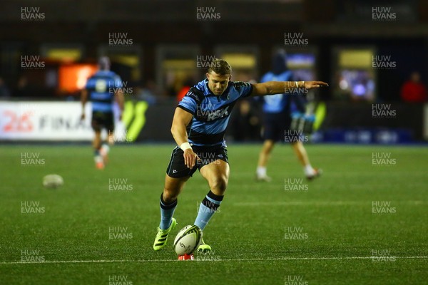 131225 - Cardiff Rugby v Ulster - EPCR Challenge Cup - Leigh Halfpenny of Cardiff kicks a goal