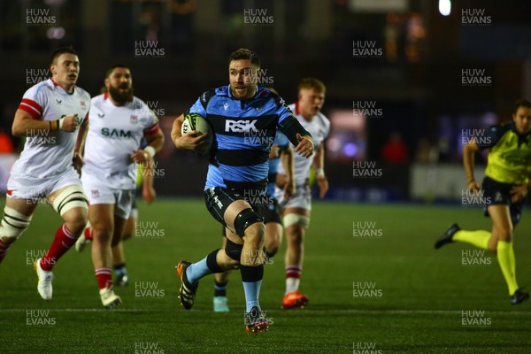 131225 - Cardiff Rugby v Ulster - EPCR Challenge Cup - George Knott of Cardiff bursts through to score a try