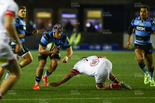 131225 - Cardiff Rugby v Ulster - EPCR Challenge Cup - Alan Lawrence of Cardiff takes on Sean Reffell of Ulster