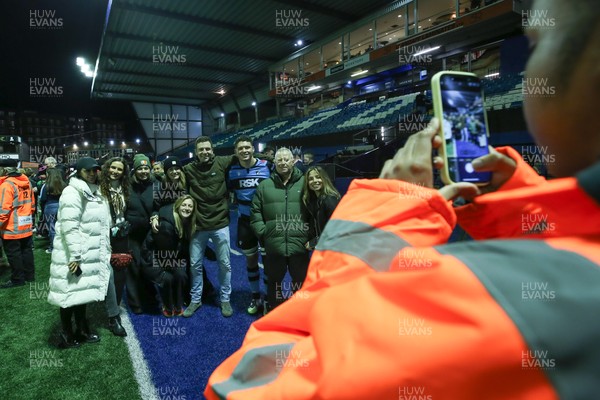 131225 - Cardiff Rugby v Ulster - EPCR Challenge Cup - James Botham of Cardiff meets fans at the end of the game