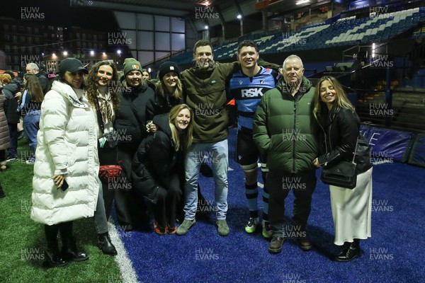 131225 - Cardiff Rugby v Ulster - EPCR Challenge Cup - James Botham of Cardiff meets fans at the end of the game