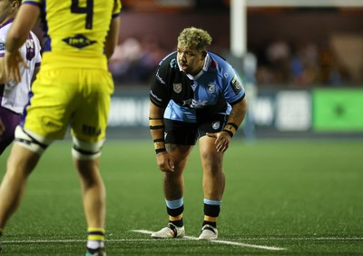 021026 - Cardiff Rugby v Zebre Parma - United Rugby Championship - Javan Sebastian of Cardiff 