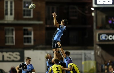 021026 - Cardiff Rugby v Zebre Parma - United Rugby Championship - Teddy Williams of Cardiff 
