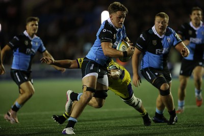 021026 - Cardiff Rugby v Zebre Parma - United Rugby Championship - Alex Mann of Cardiff 