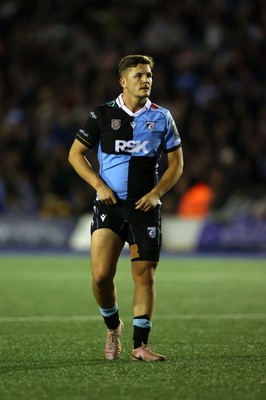 021026 - Cardiff Rugby v Zebre Parma - United Rugby Championship - Callum Sheedy of Cardiff 