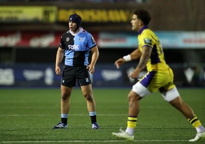 021026 - Cardiff Rugby v Zebre Parma - United Rugby Championship - Tom Howe of Cardiff 