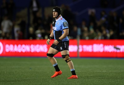 021026 - Cardiff Rugby v Zebre Parma - United Rugby Championship - Evan Lloyd of Cardiff 