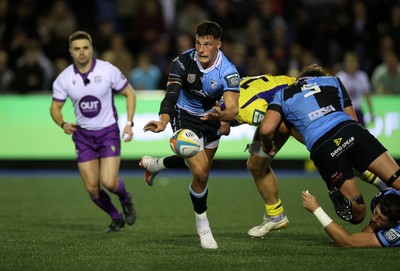 021026 - Cardiff Rugby v Zebre Parma - United Rugby Championship - Ellis Bevan of Cardiff 