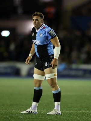 021026 - Cardiff Rugby v Zebre Parma - United Rugby Championship - Taine Basham of Cardiff 