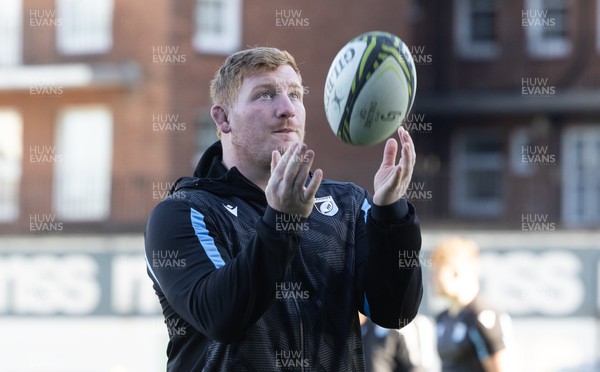 070423 - Cardiff Rugby’s Rhys Carre during a walkthrough at the Cardiff Arms Park ahead of the European Challenge Cup match against Benetton Treviso