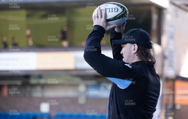 070423 - Cardiff Rugby’s Kristian Dacey during a walkthrough at the Cardiff Arms Park ahead of the European Challenge Cup match against Benetton Treviso