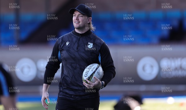 070423 - Cardiff Rugby’s Kristian Dacey during a walkthrough at the Cardiff Arms Park ahead of the European Challenge Cup match against Benetton Treviso