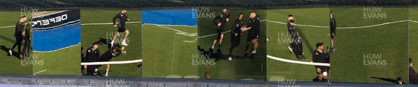 070423 - Cardiff Rugby players are reflected in the hospitality box windows during a walkthrough at the Cardiff Arms Park ahead of the European Challenge Cup match against Benetton Treviso