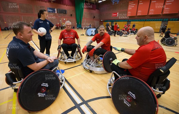 050921 - Cardiff Rugby Wheelchair Rugby launch - Ospreys and Dragons Wheelchair rugby teams come together to help launch the Cardiff Rugby Wheelchair Rugby team at Sport Wales, Sophia Gardens