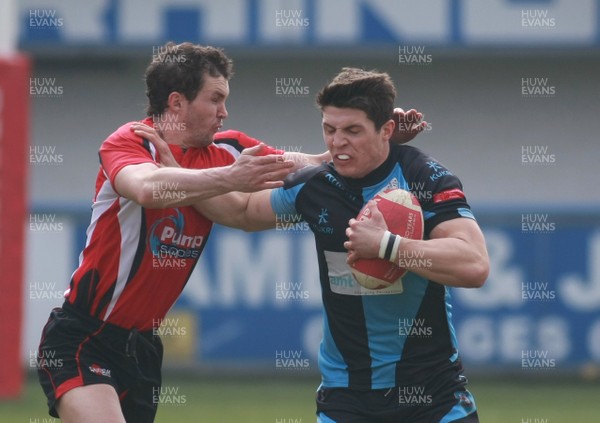 03.0.11 Cardiff RFC v Aberavon RFC - Swalec Cup - Cardiff's Richard Smith takes on Aberavon's Richard Carter. 