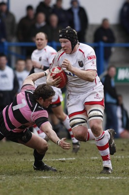 06.03.10 Cardiff RFC v Ayr RFC - British & Irish Cup -  Cardiff's Dan Godfrey races past Ayr's Paul Burke. 