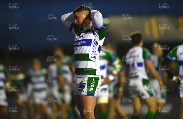 180223 - Cardiff Rugby v Benetton - United Rugby Championship - Marco Zanon of Benetton looks dejected
