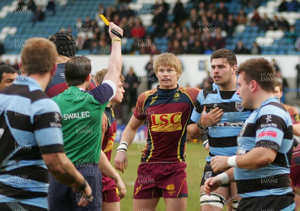 260113 Cardiff RFC v Cardiff Metropolitan RFC -Cardiff's Dan Crimmins is sin-binned