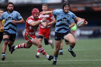 020526 - Cardiff RFC v Llandovery RFC - SRC Semi Final - Osian Darwin-Lewis of Cardiff runs in to score a try