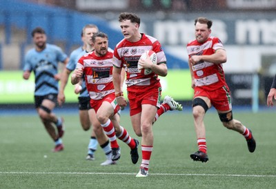 020526 - Cardiff RFC v Llandovery RFC - SRC Semi Final - Kian Abraham of Llandovery runs in to score a try