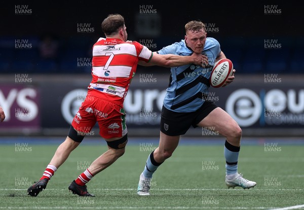 020526 - Cardiff RFC v Llandovery RFC - SRC Semi Final - Ben Fry of Cardiff is tackled by Tom Curry of Llandovery 