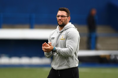 010918 - Cardiff RFC v Merthyr RFC - Principality Premiership - Backs coach of Merthyr Gavin Dacey 