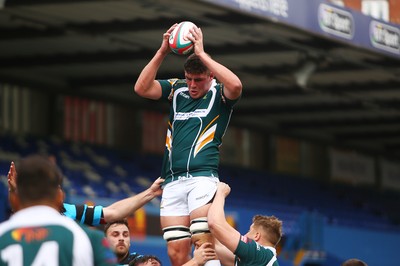 010918 - Cardiff RFC v Merthyr RFC - Principality Premiership - Patrick McBride of  Merthyr wins line out ball