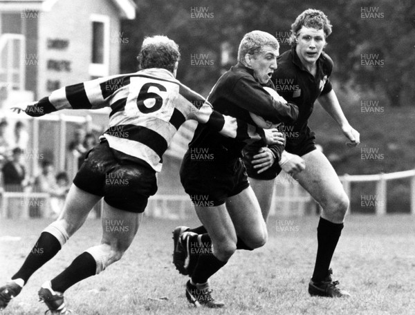 250487 - Cardiff v Neath - Lyn Jones of Neath is tackled by Peter Crane of Cardiff