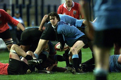 050405 Cardiff vs Newbridge Welsh Premier  LeagueScrum-half Chris Miller looks to get the ball away from a Newbridge ruck against his old clubDarren Griffiths/