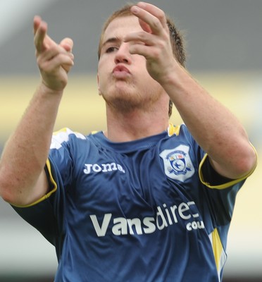 23.08.08 - Championship Football Cardiff City v Norwich City Cardiff's Ross McCormack celebrates after scoring from the penalty spot (his second goal of the game) 