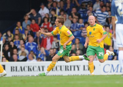 23.08.08 - Championship Football Cardiff City v Norwich City Norwich's Arturo Lupoli celebrates scoring his and his sides second goal 