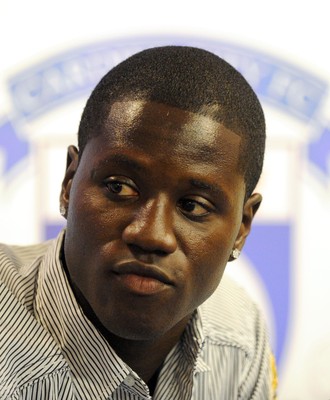 23.08.08 - Championship Football Cardiff City v Norwich City Cardiff City's new signing, Eddie Johnson, on loan from Fullham 