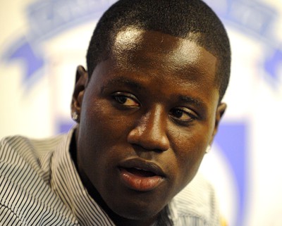 23.08.08 - Championship Football Cardiff City v Norwich City Cardiff City's new signing, Eddie Johnson, on loan from Fullham 