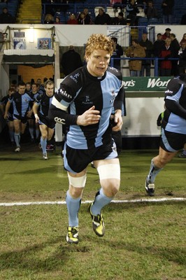 05.02.10 Cardiff RFC v Pontypool RFC - Principality Premiership - Cardiff's Jamie Ringer leads out the Blue & Blacks. 