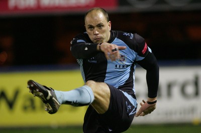 05.02.10 Cardiff RFC v Pontypool RFC - Principality Premiership - Cardiff's Craig Morgan clears to touch. 