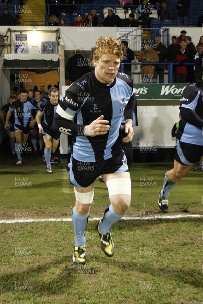 05.02.10 Cardiff RFC v Pontypool RFC - Principality Premiership - Cardiff's Jamie Ringer leads out the Blue & Blacks. 