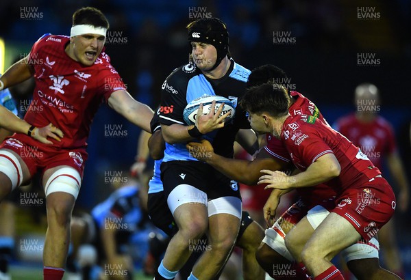 290923 - Cardiff Rugby v Scarlets - Preseason Friendly - Evan Lloyd of Cardiff