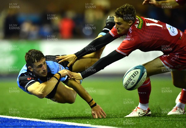 290923 - Cardiff Rugby v Scarlets - Preseason Friendly - Harri Millard of Cardiff