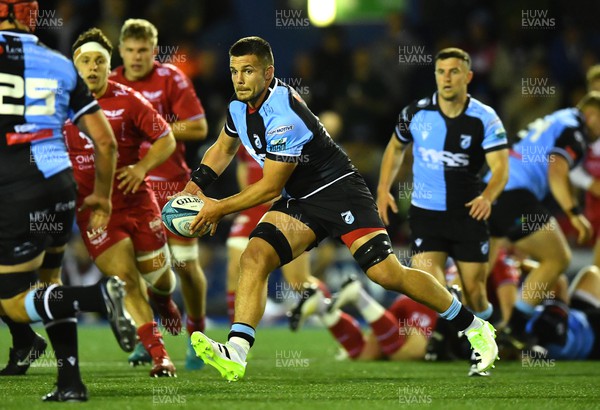 290923 - Cardiff Rugby v Scarlets - Preseason Friendly - Ellis Jenkins of Cardiff