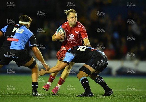 290923 - Cardiff Rugby v Scarlets - Preseason Friendly - Ioan Lloyd of Scarlets